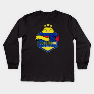 Colombia Futbol Kids Long Sleeve T-Shirt